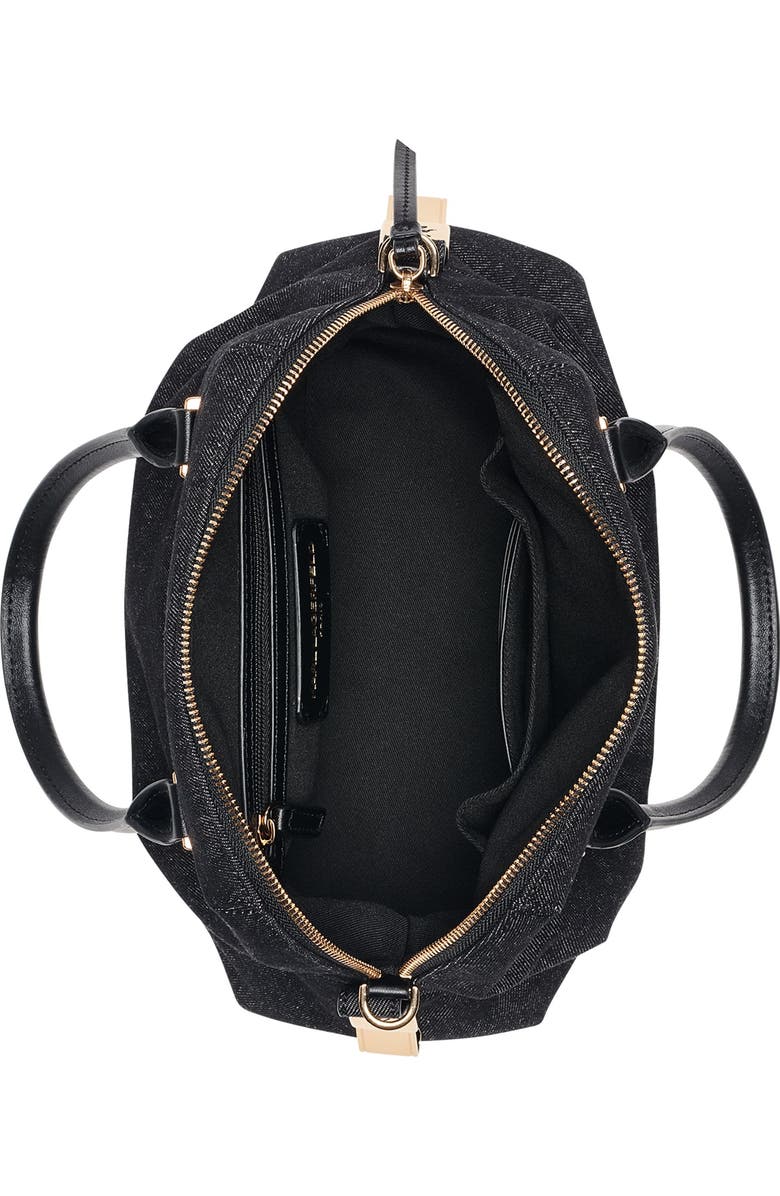 KARL LAGERFELD PARIS Charlaine Satchel, Alternate, color, Black Denim