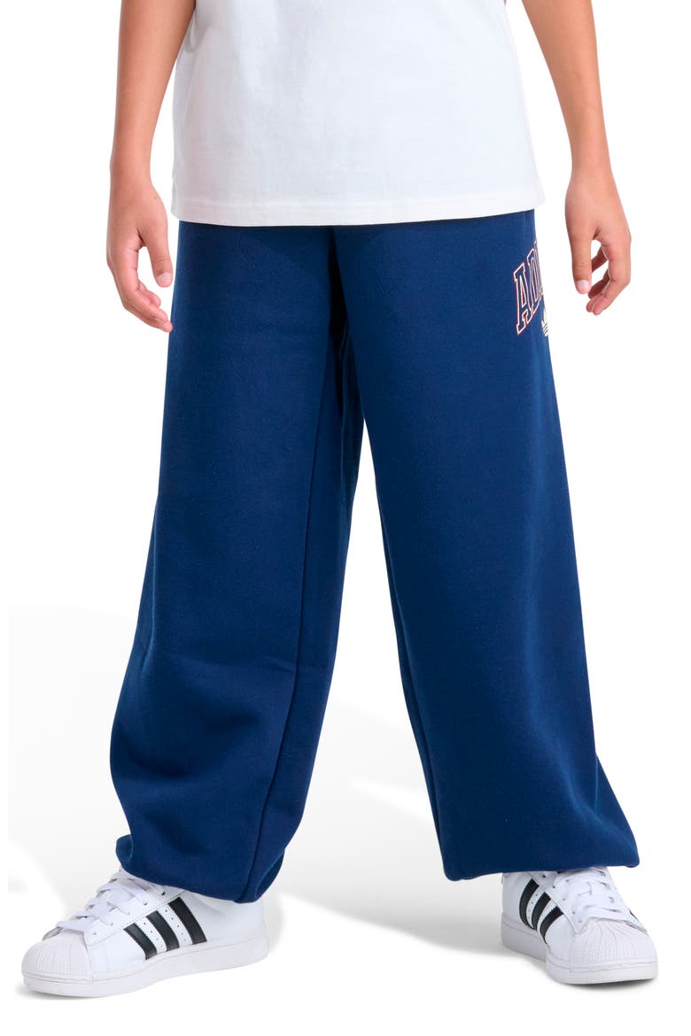 Kids' Varsity Graphic Fleece Pants, Main, color, DARK BLUE