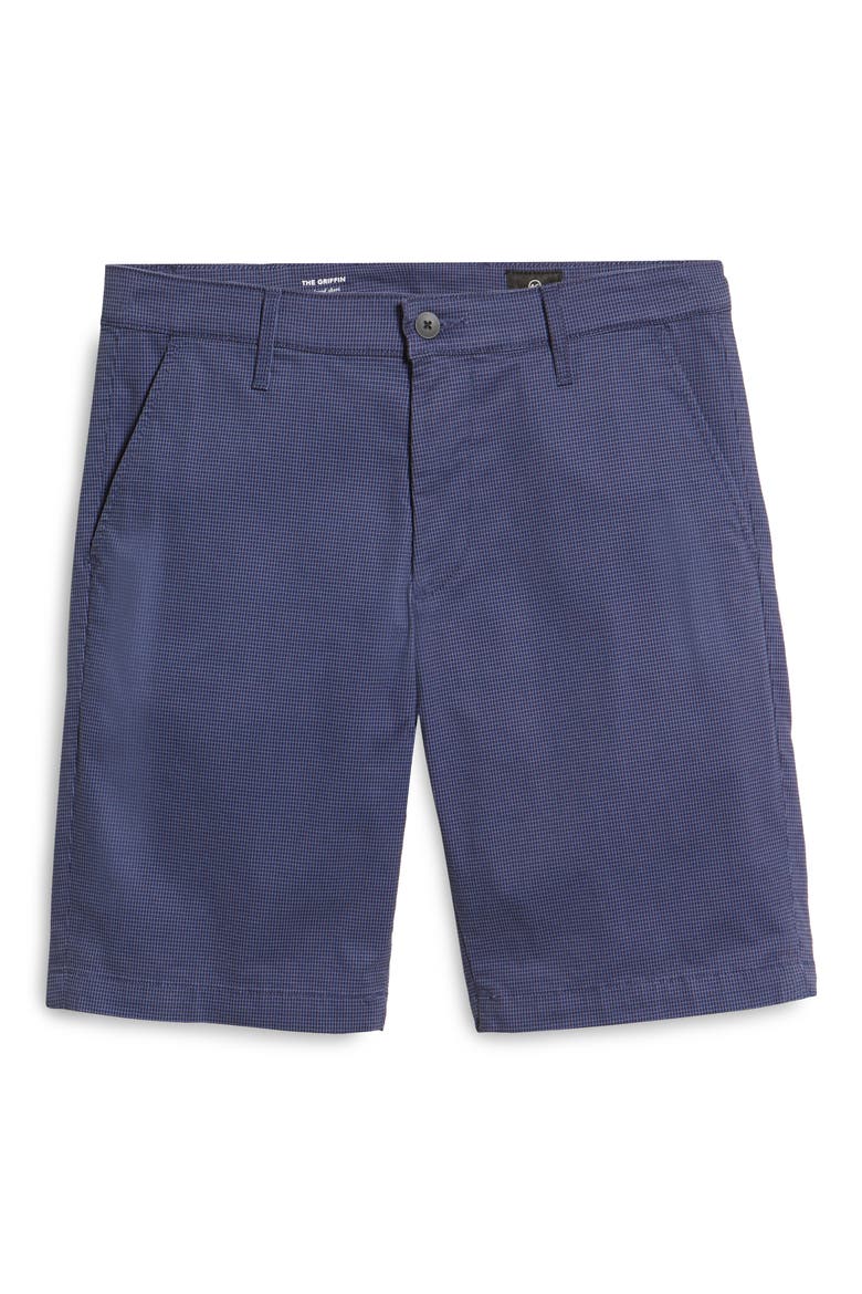 Griffin Geo Print Flat Front Shorts, Alternate, color, JORDAN BRIGHT INDIGO