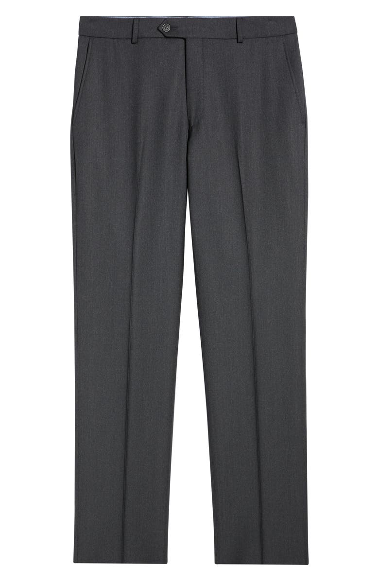Berle Flat Front Serge Twill Dress Pants, Alternate, color, Char Grey