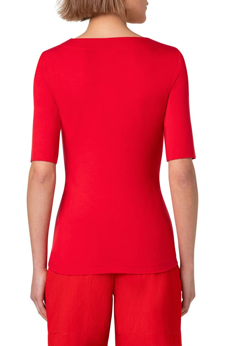 Akris punto Square Neck Knit Top, Alternate, color,