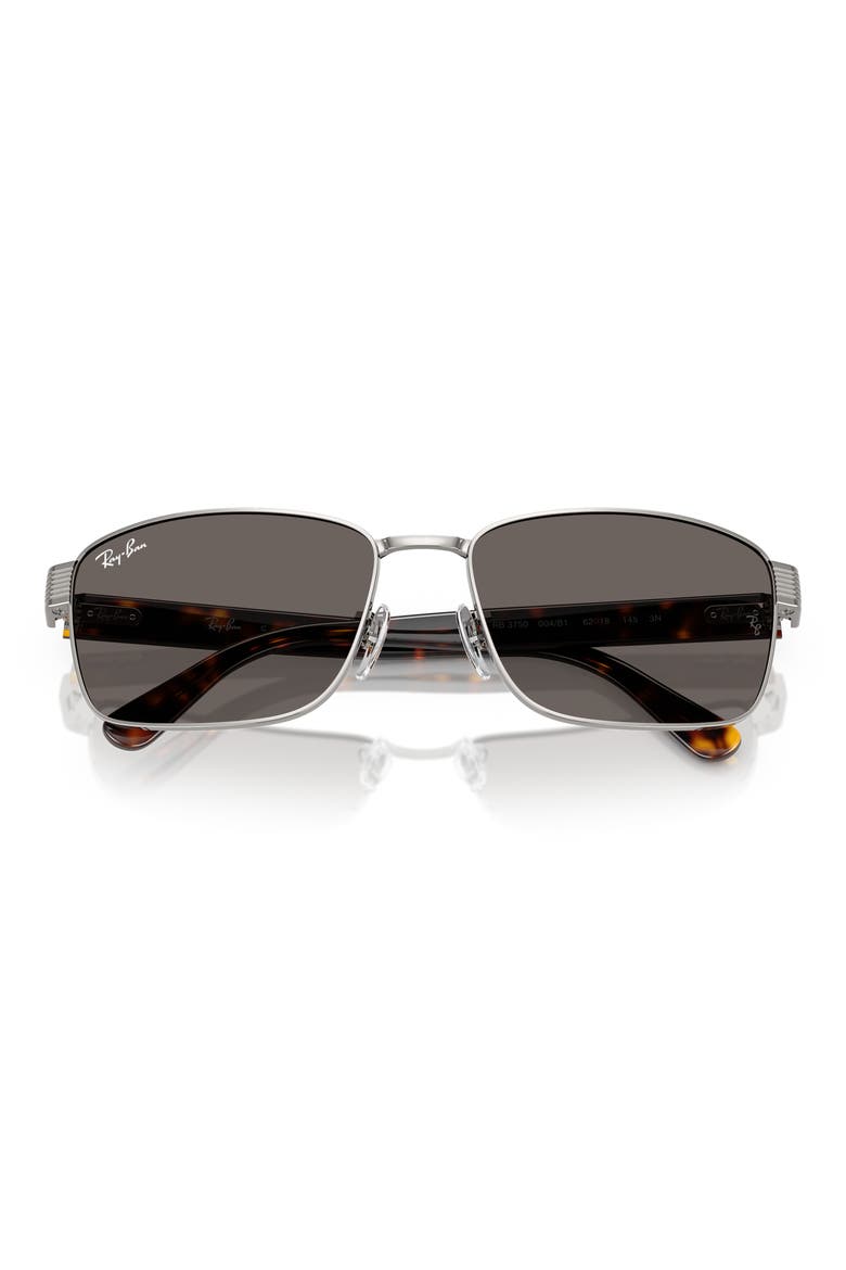 59mm Square Sunglasses, Alternate, color, GUNMETAL