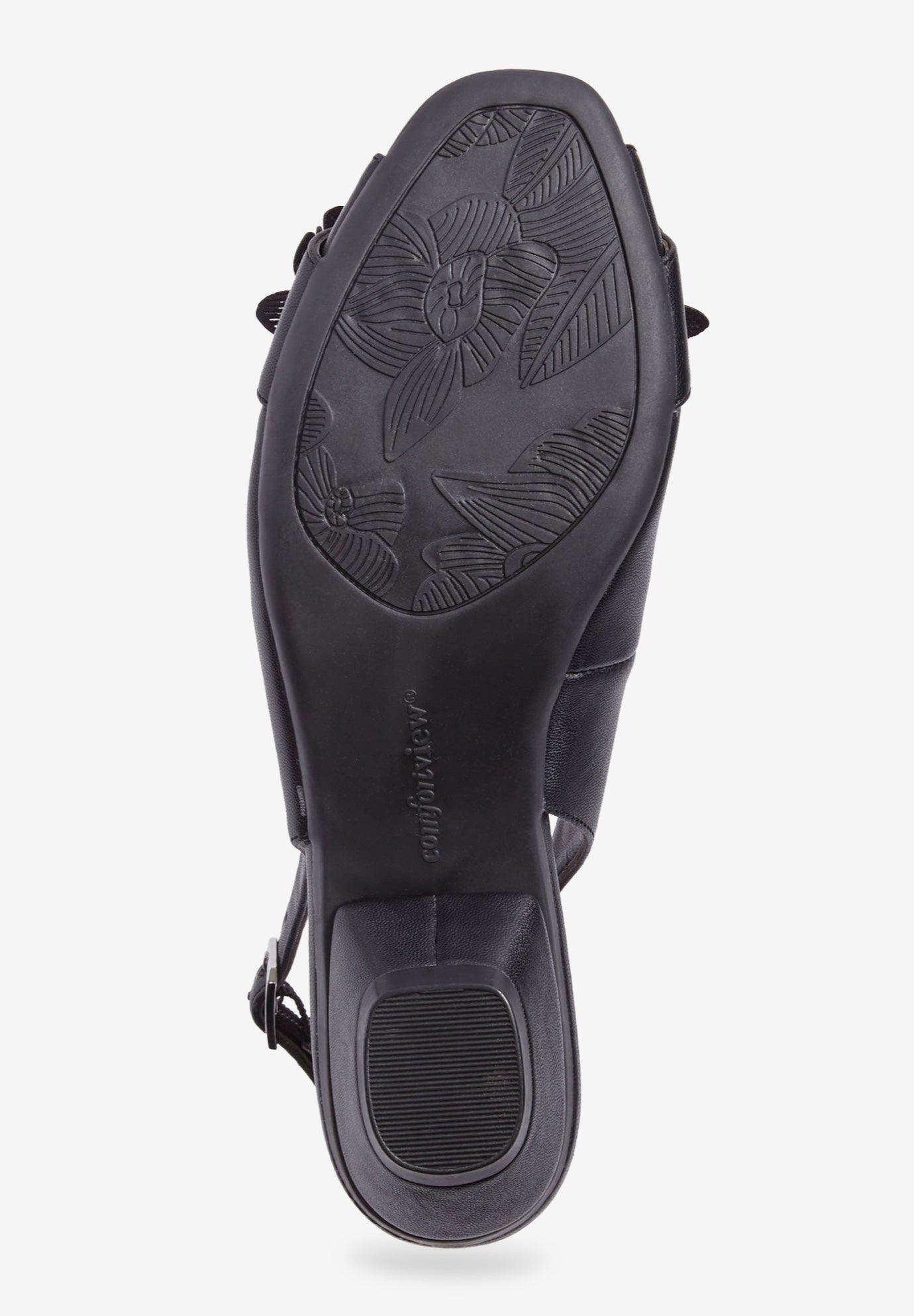 Comfortview The Rider Leather-Like Slingback, Alternate, color, Black