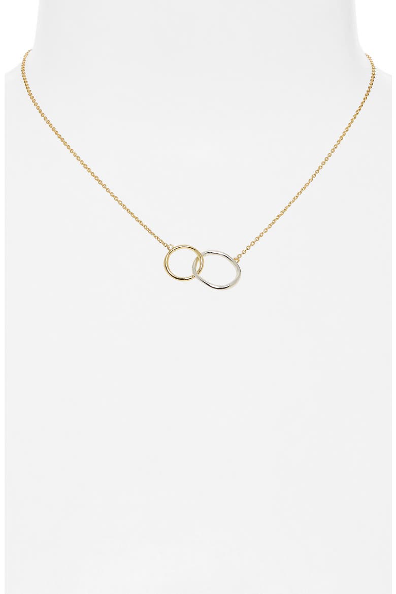 Circle Link Necklace, Alternate, color, GOLD/ SIL