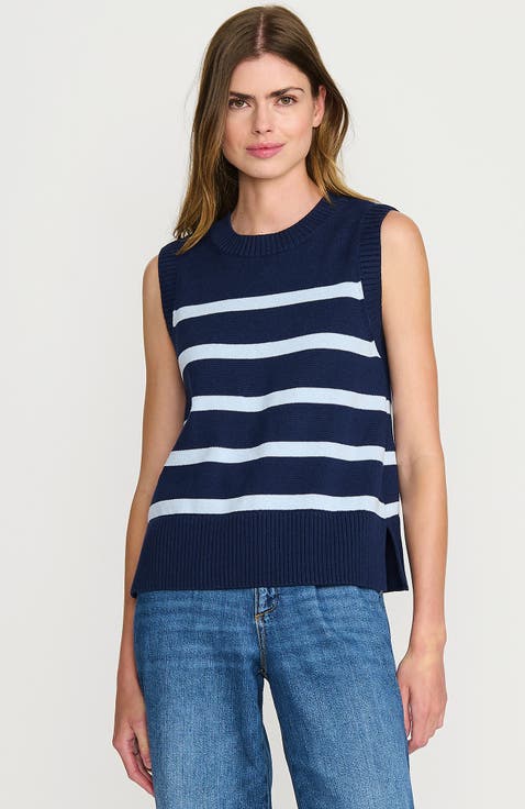 Drifter Cotton Easy Crew Neck Vest Sweater