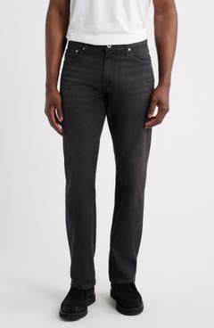Men’s Black Denim Jeans – Embroidery Casual Straight Fit, Hip-Hop Streetwear