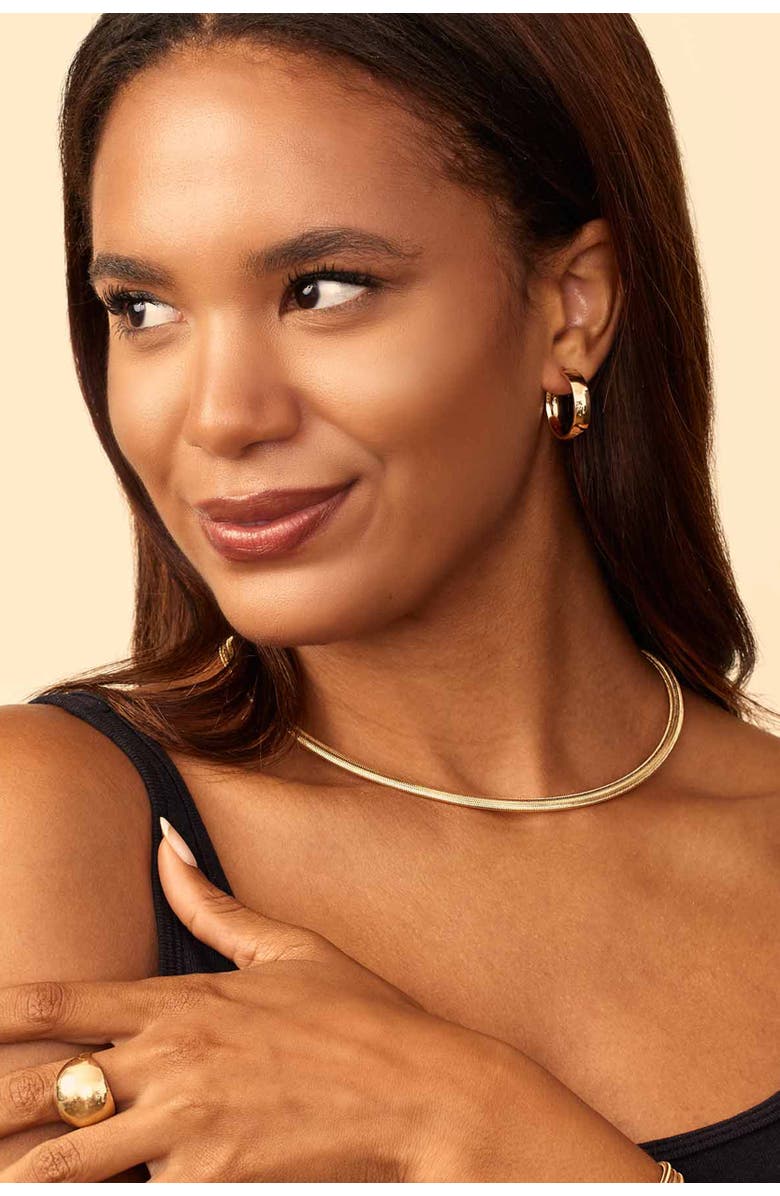 Oradina 14K Yellow Gold The One Large Hoops, Alternate, color, Yellow Gold