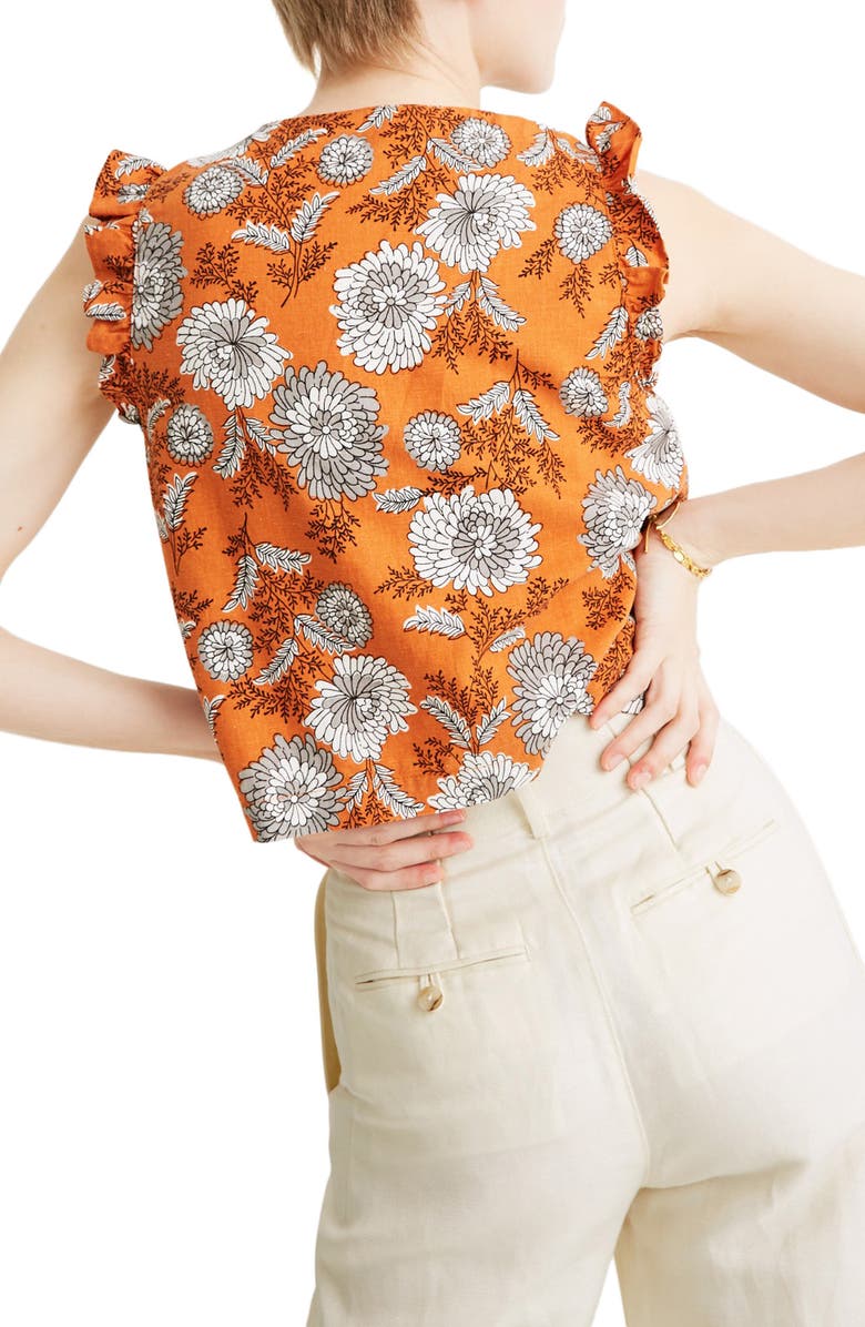 Madewell Camilla Rust Floral Tank, Alternate, color,