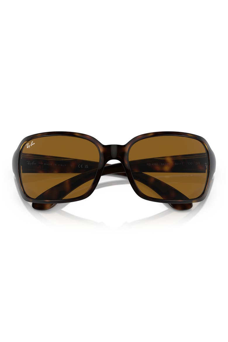 60mm Wrap Sunglasses, Alternate, color, BROWN