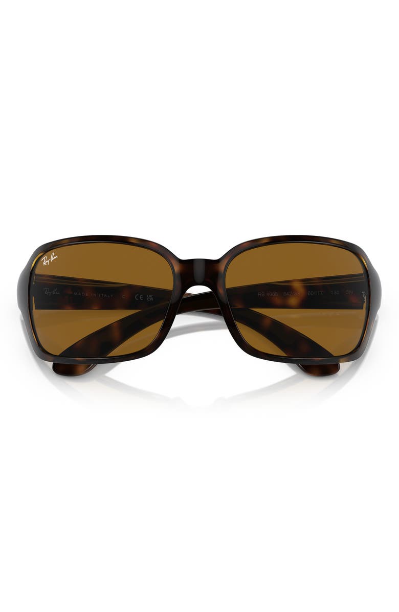 Ray-Ban 60mm Wrap Sunglasses, Alternate, color, Brown