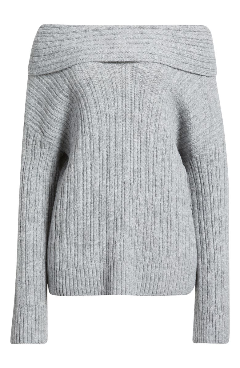 Princess Polly Snowie Off the Shoulder Sweater, Alternate, color, Grey