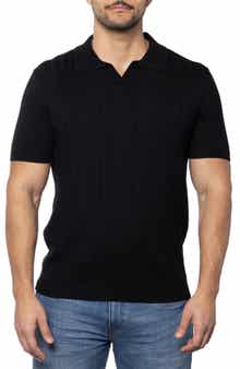 Cable Short Sleeve Johnny Collar Sweater