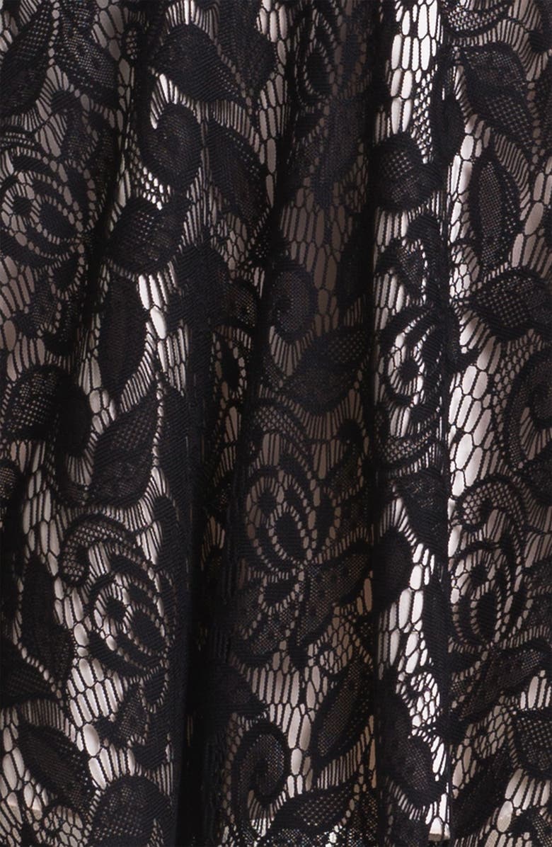 Way-In Lace Overlay Skater Dress, Alternate, color, 