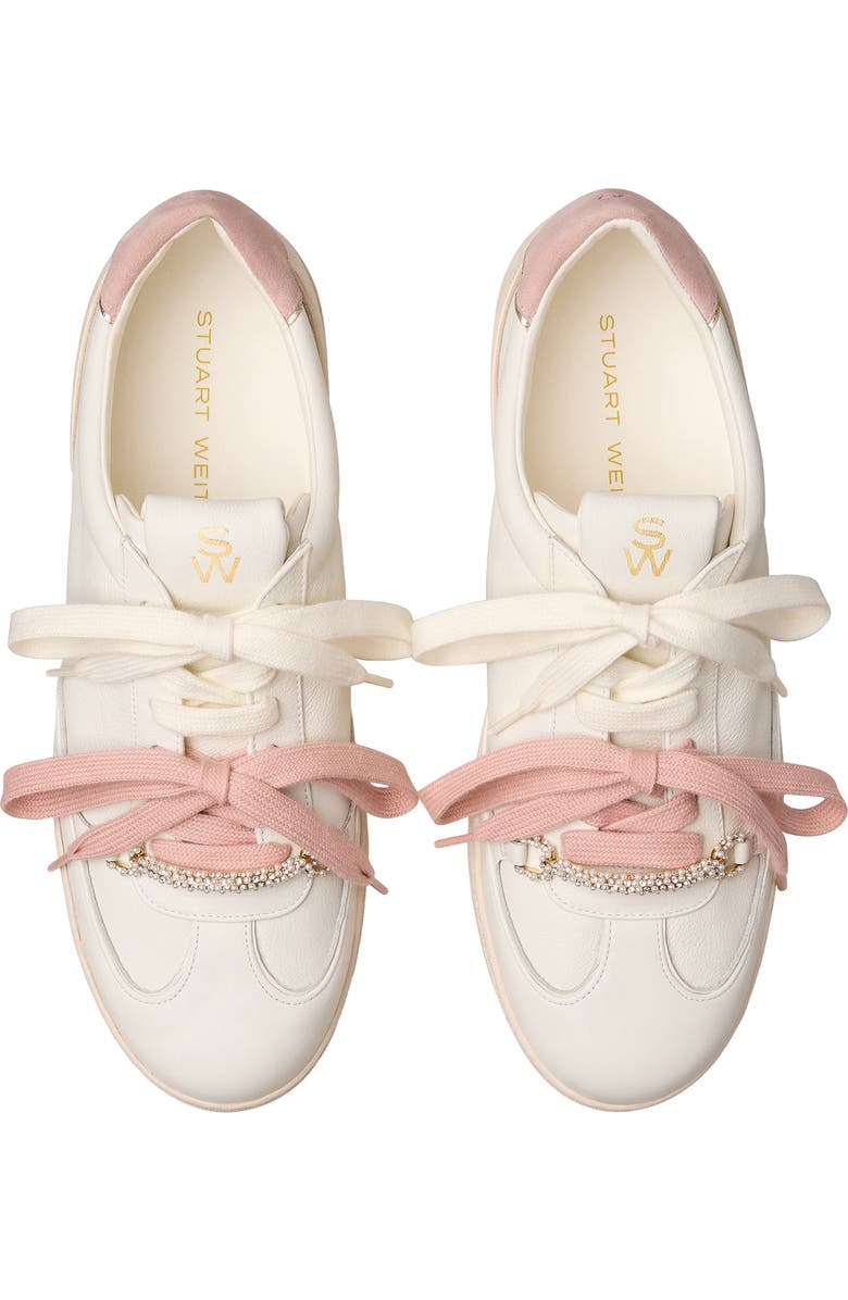 Stuart Weitzman Colton Sneaker, Alternate, color, Cream/ Linen/ Ballet