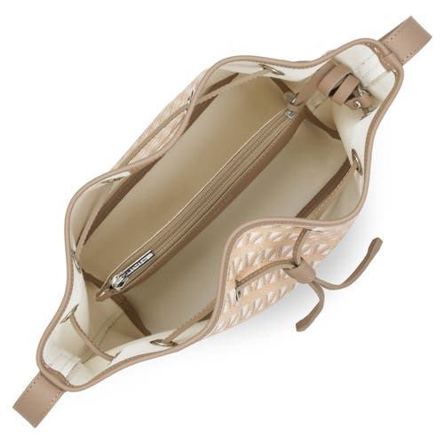 Lancaster Drawstring Bucket Bag Ikon In Beige