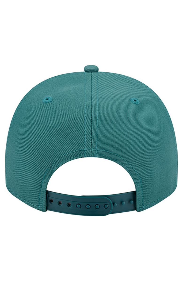 New Era Men
s New Era  Midnight Green Philadelphia Eagles Local Play A-Frame 9FIFTY Snapback Hat, Alternate, color, Green