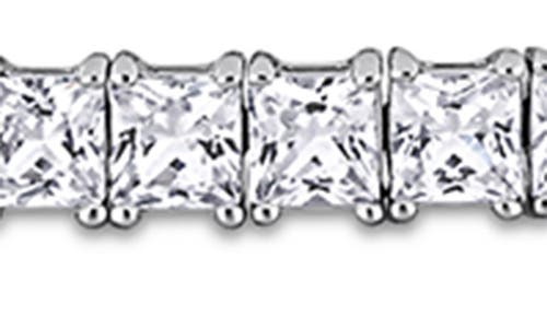 Delmar Sterling Silver Lab Created Sapphire Necklace & Bracelet Set In White