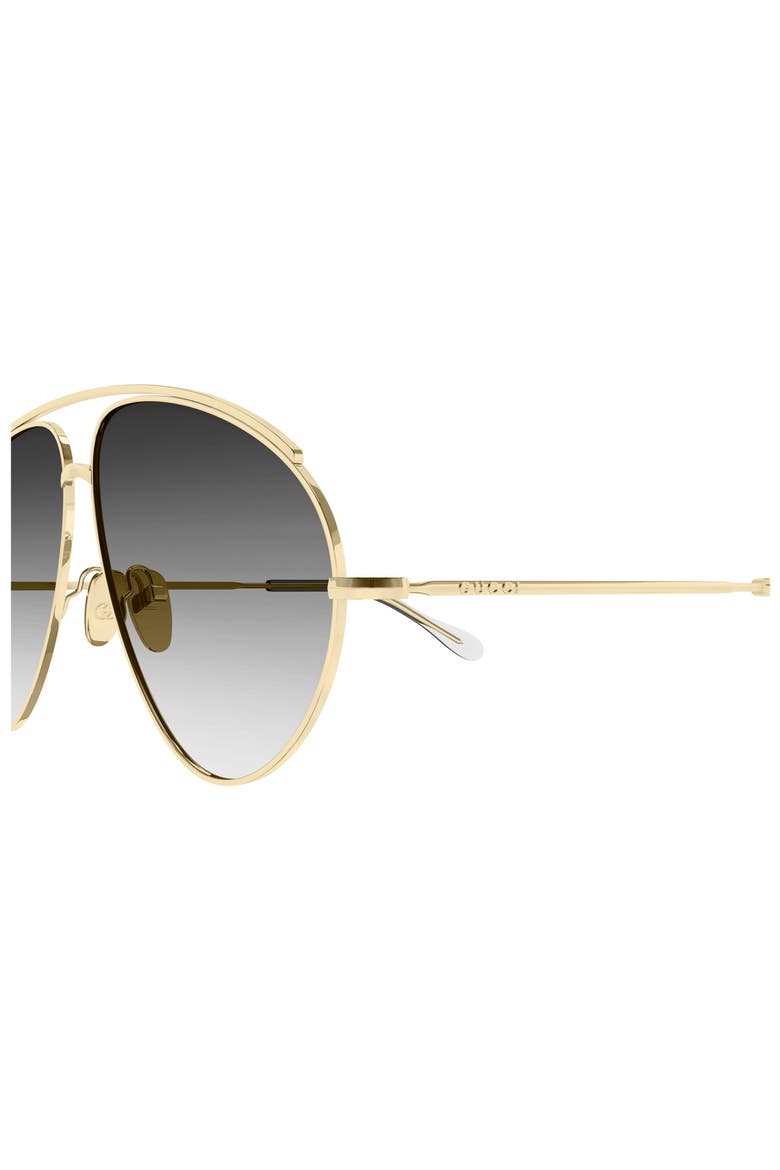 60mm Gradient Navigator Sunglasses, Alternate, color, GOLD