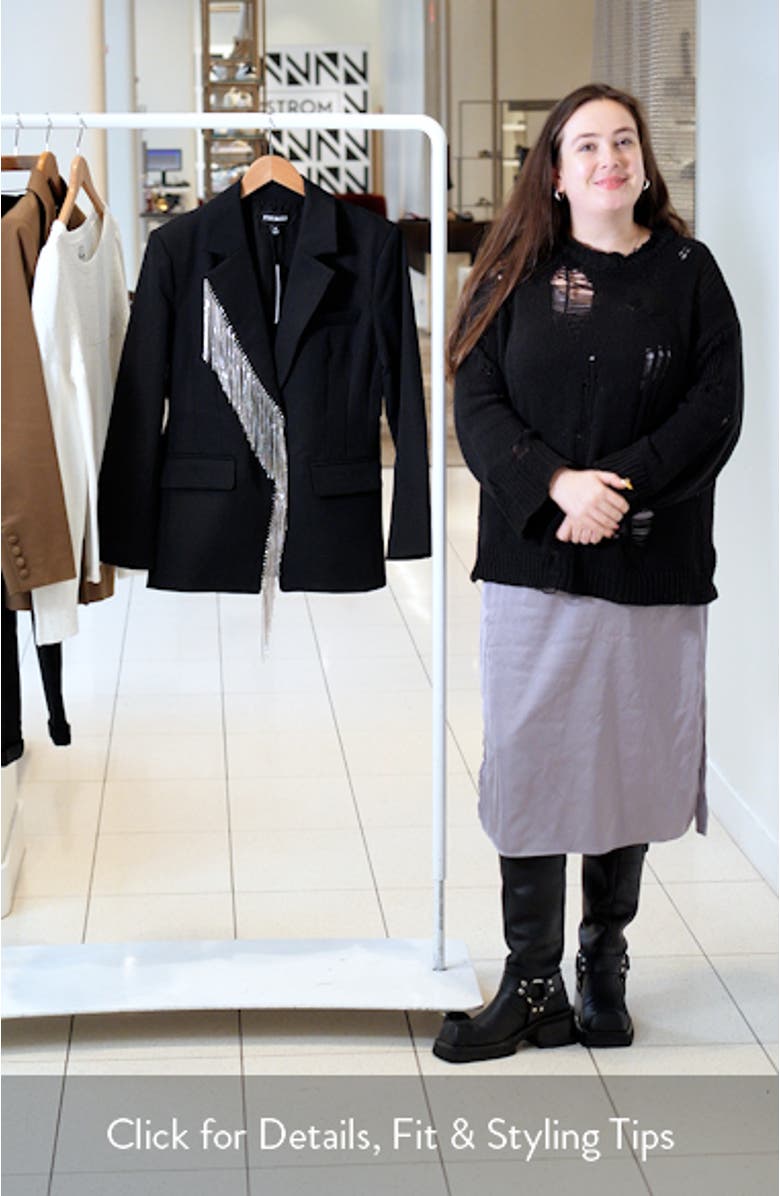 Nellie Rhinestone Fringe Blazer, sales video thumbnail