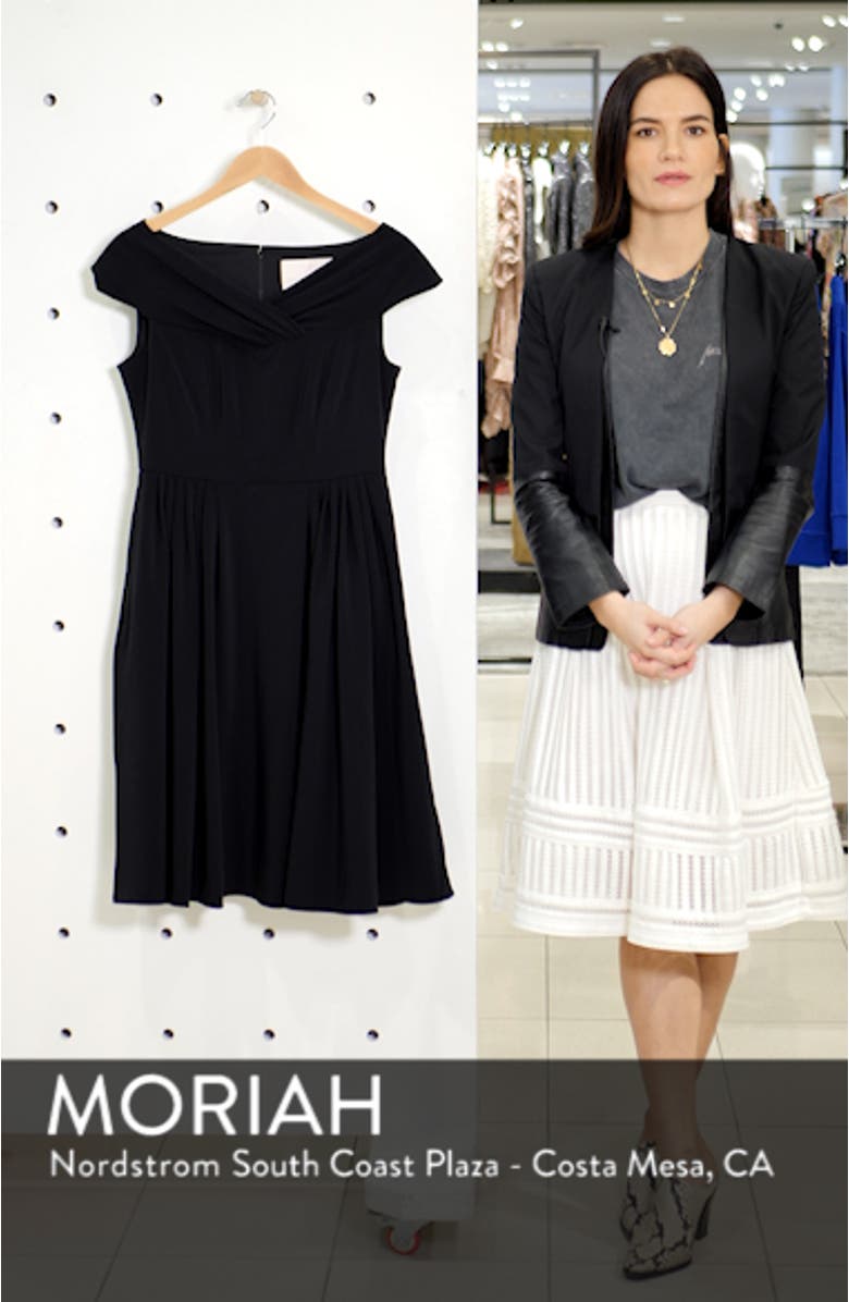 Ruthie Portrait Collar Satin Twill Dress, sales video thumbnail