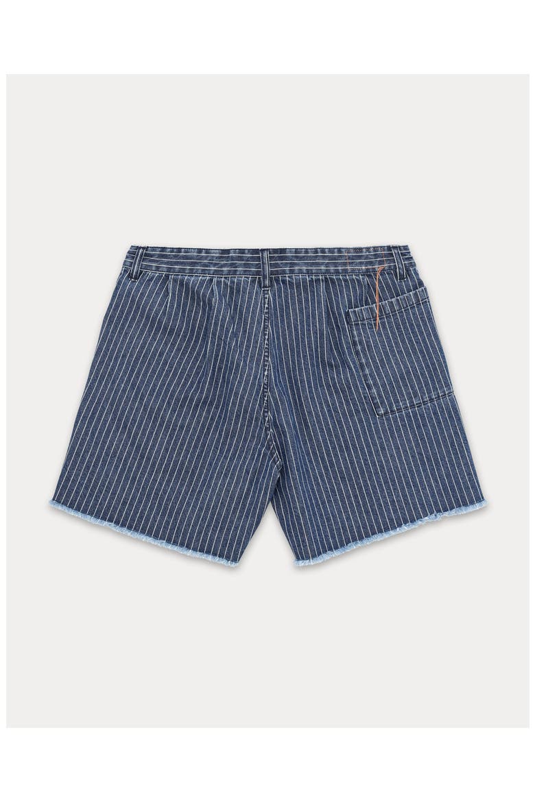 Colonel Pinstripe Denim Shorts, Alternate, color, Bleach Wash