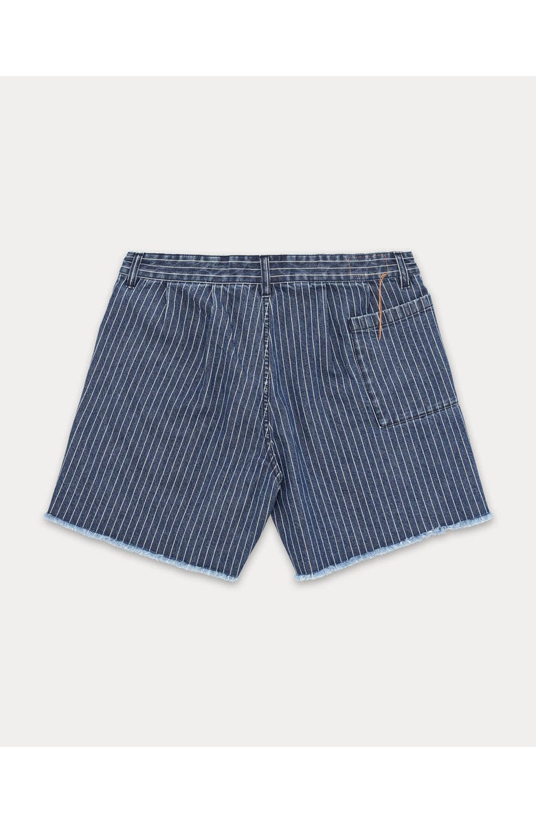 Fortela Colonel Pinstripe Denim Shorts, Alternate, color, Bleach Wash