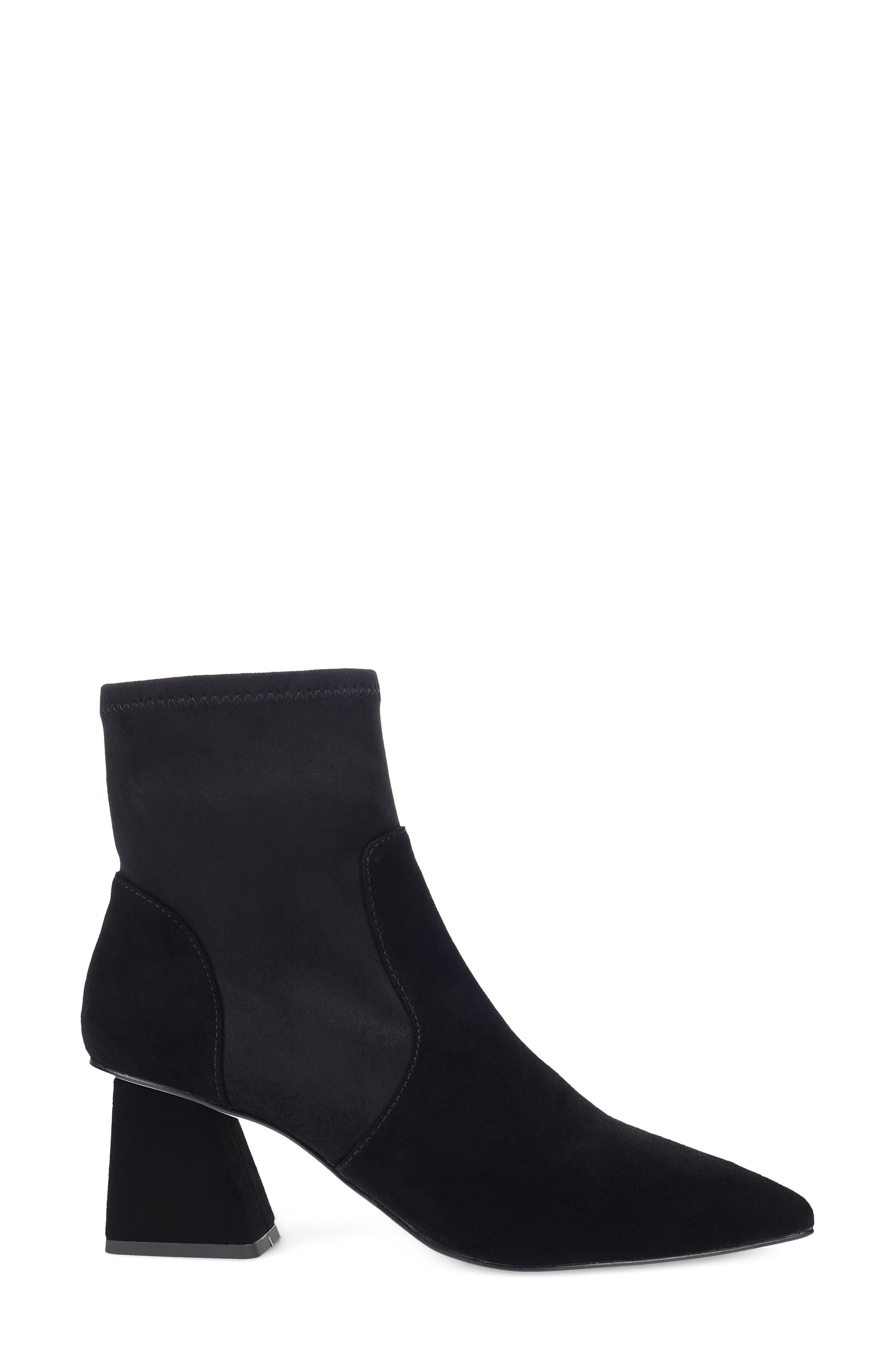 Ilima Leather Pointed Toe Bootie, Alternate, color, BLACK