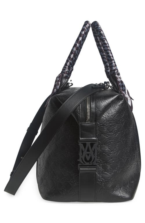 AMIRI AMIRI MA QUAD DEBOSSED LEATHER DUFFLE BAG
