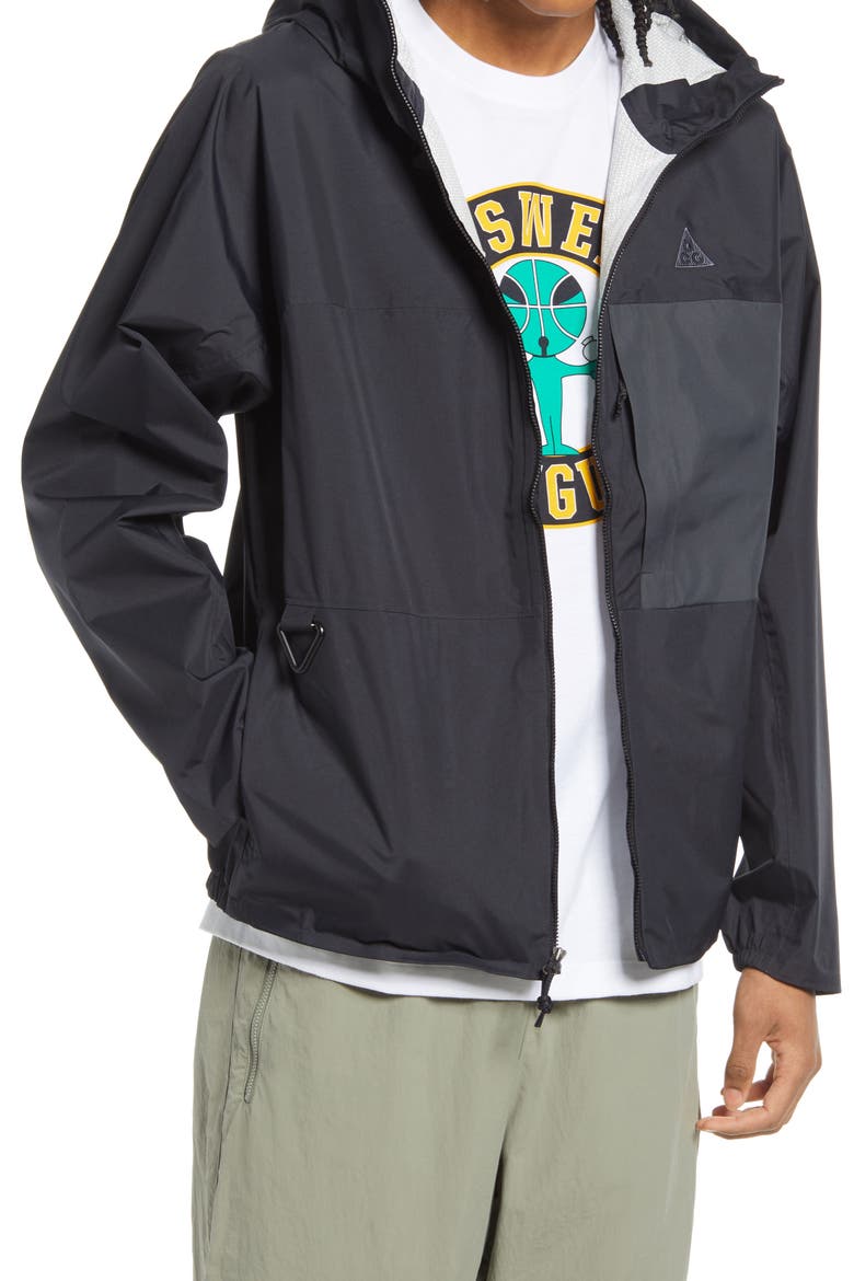 ACG Tuff Nuggets Packable Rain Jacket, Main, color, BLACK/ ANTHRACITE