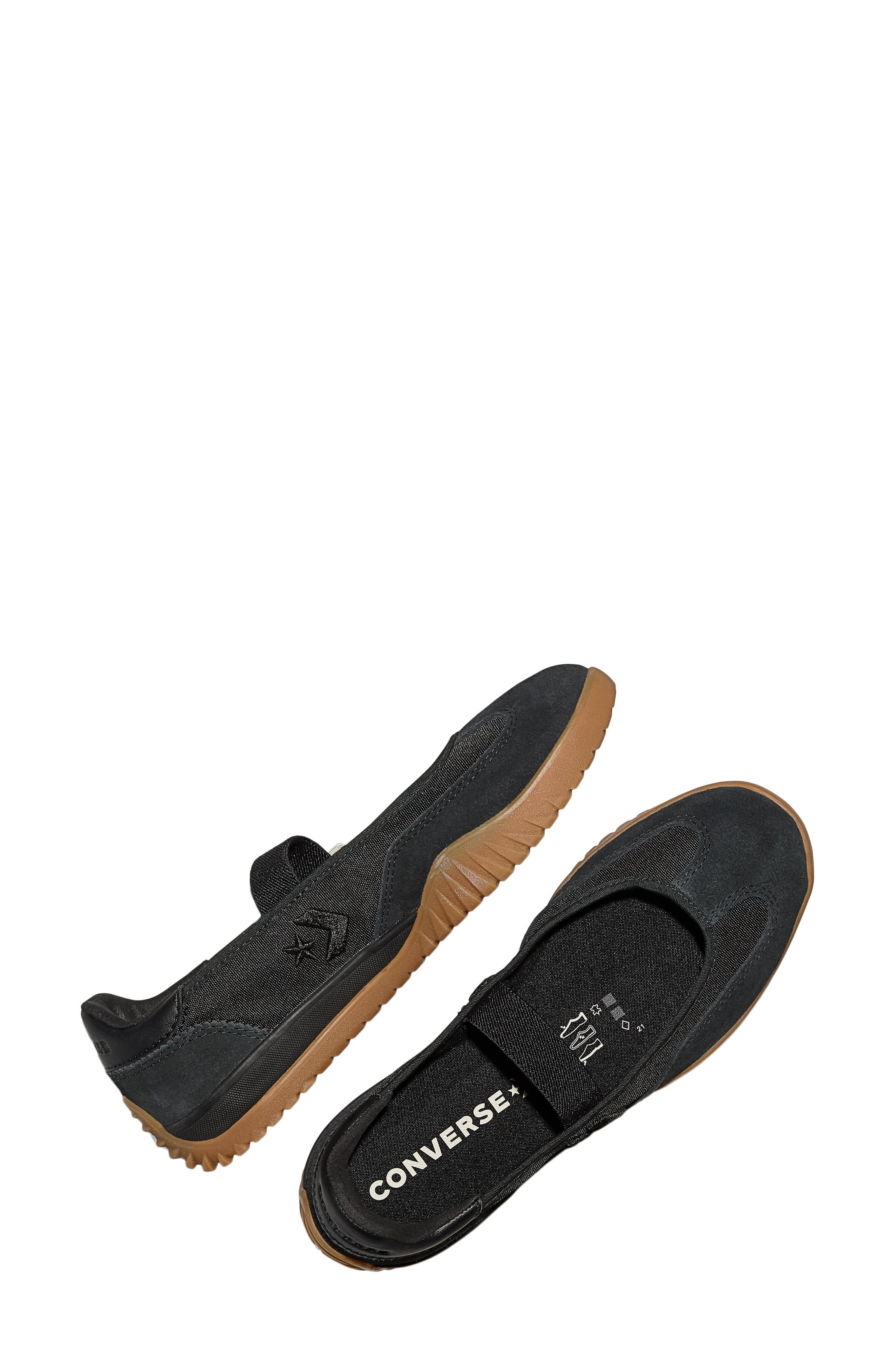 Converse Gender Inclusive Run Star Trainer Ballet Flat, Alternate, color, Black/ Black/ Gum