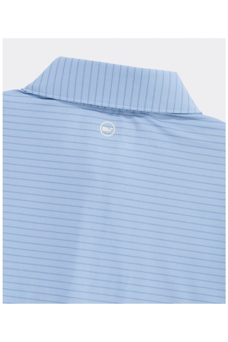 Kids' Air Tech Mesh Striped Performance Polo, Alternate, color, BRACKISH BLUE