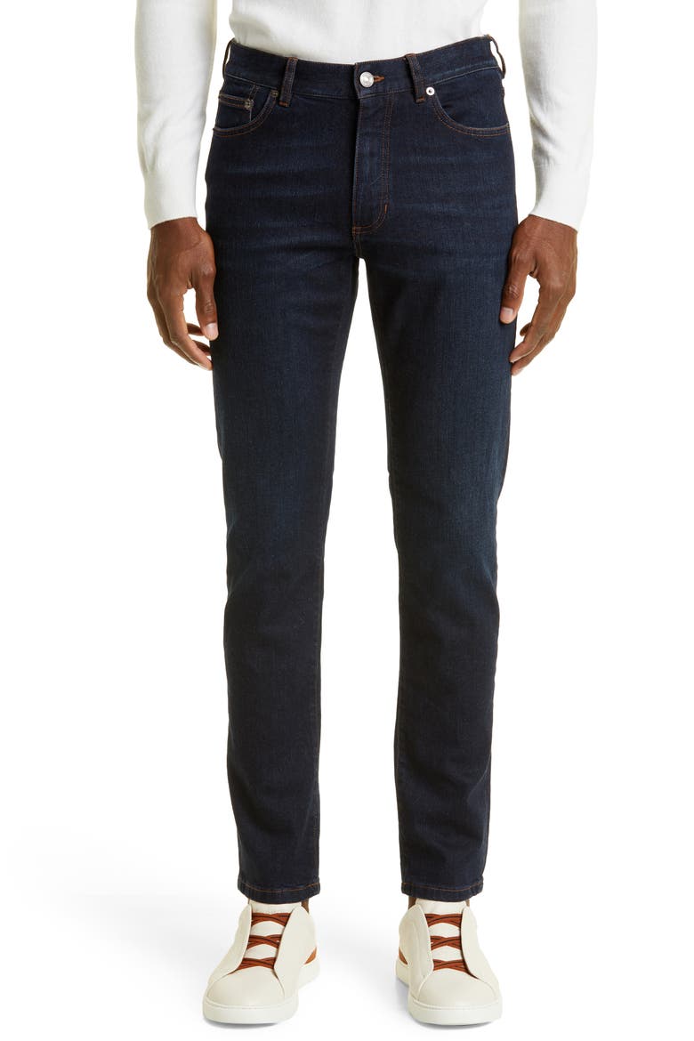 Men's Stretch Denim City Fit Jeans, Main, color, DARK BLUE