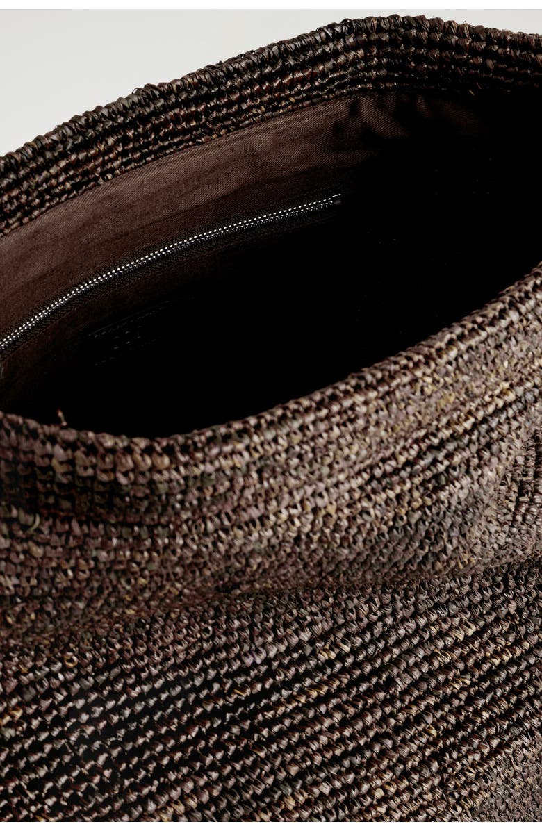 COS Oversized Folded Clutch Bag - Straw, Alternate, color, Brown