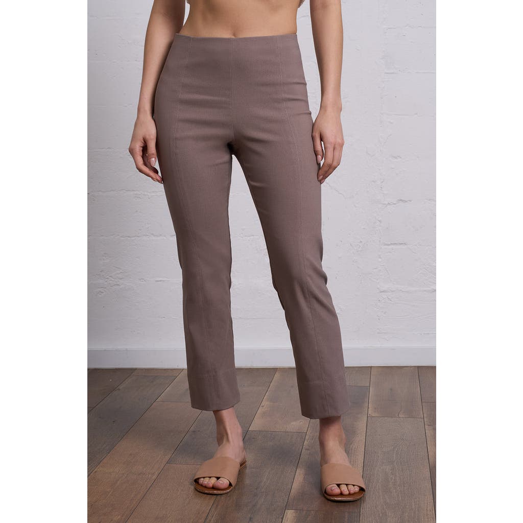 Franne Golde Slim Ankle Stretch Magic Pant In Brown