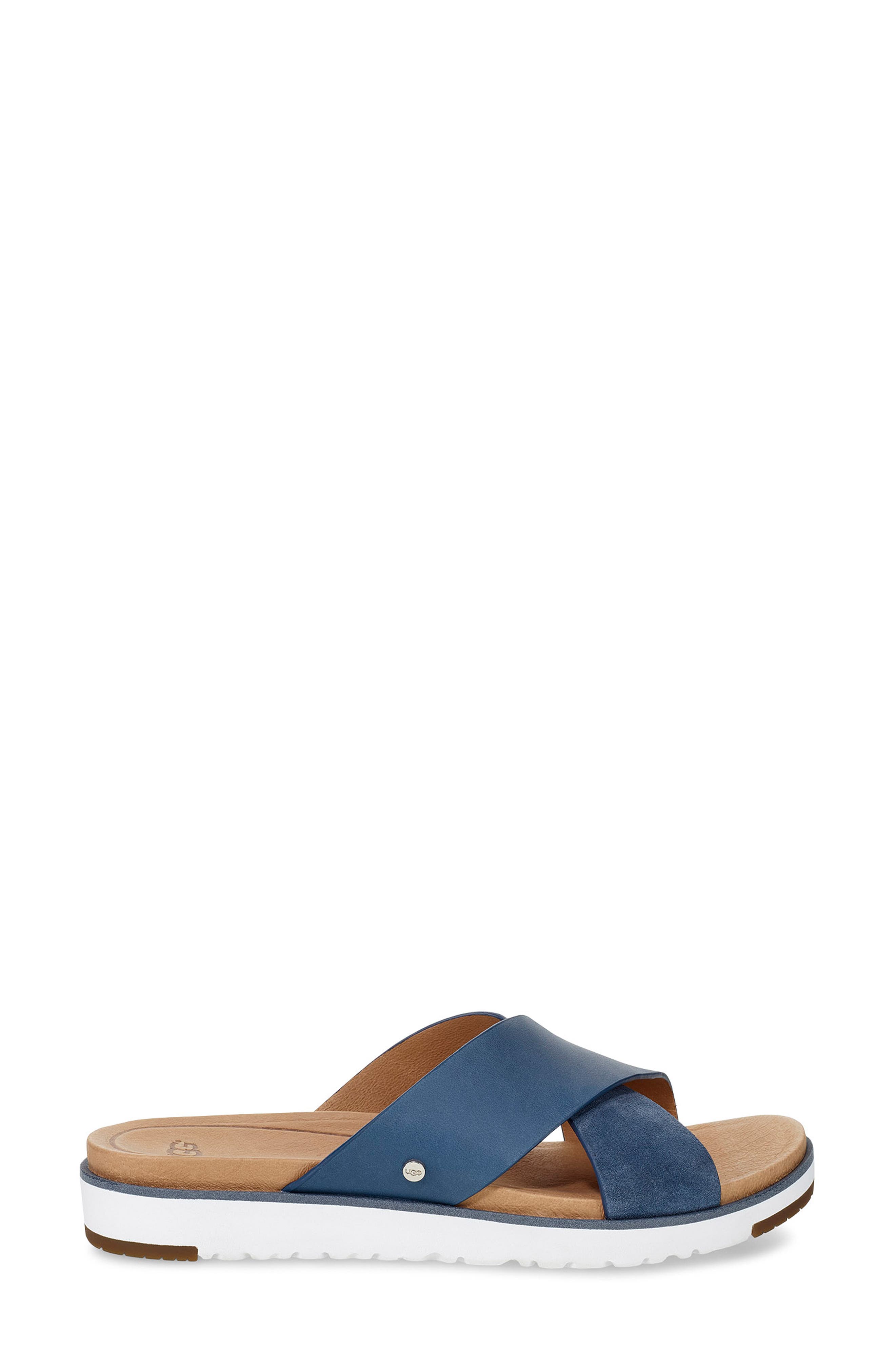'Kari' Sandal, Alternate, color, DESERT BLUE LEATHER