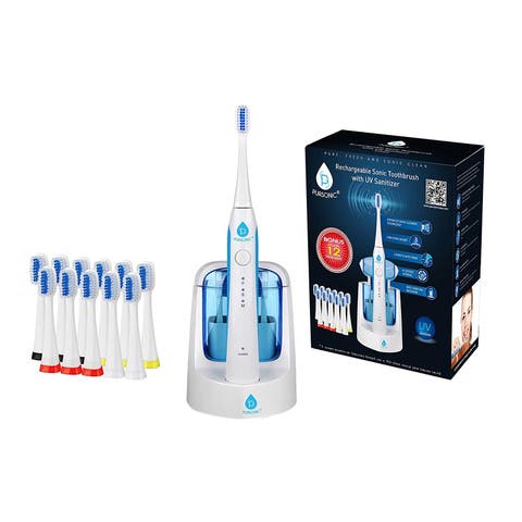 Sonic Toothbrush with UV Sanitizing Function in White