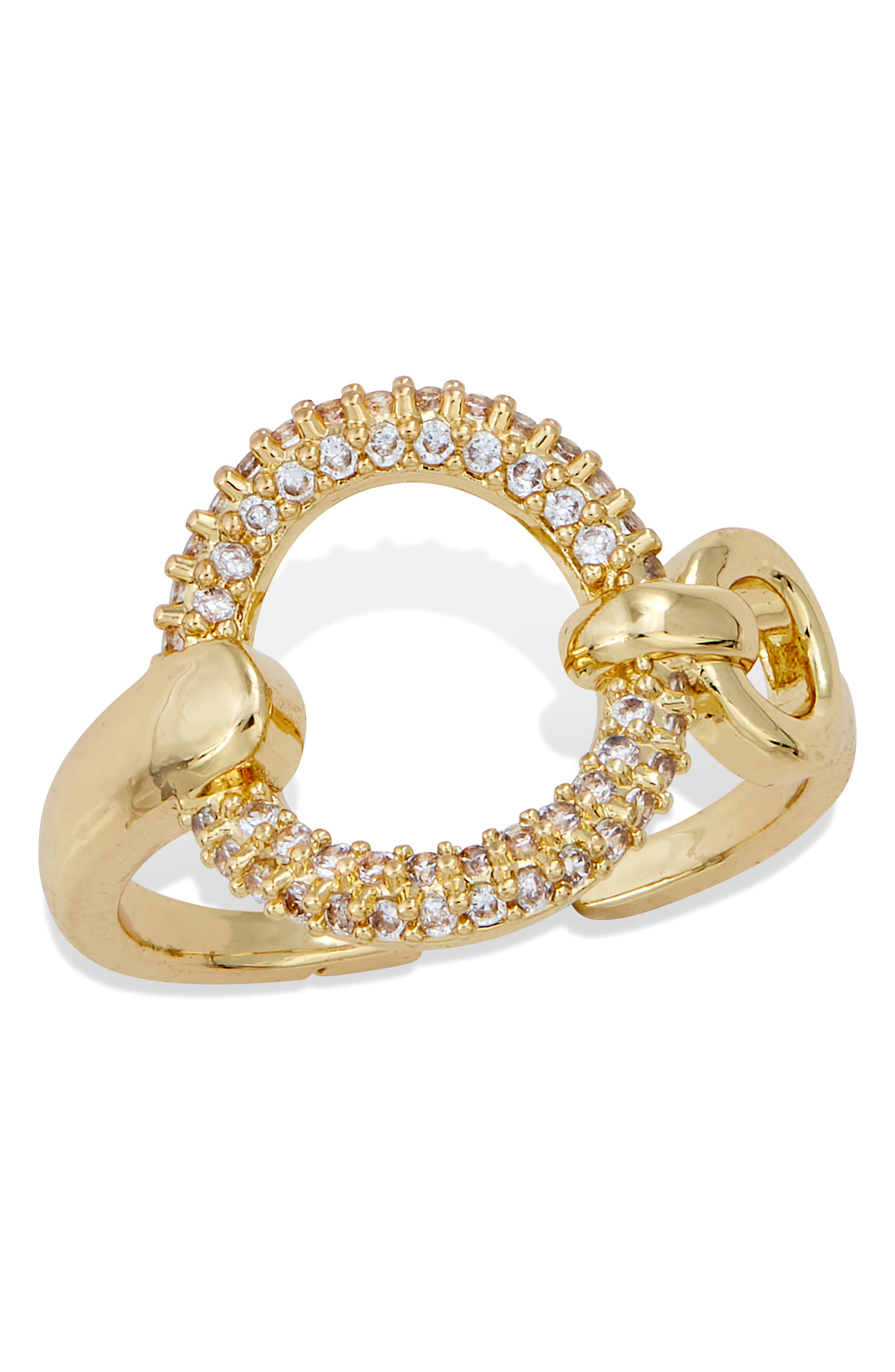 SAVVY CIE JEWELS Open Oval Cubic Zirconia Ring