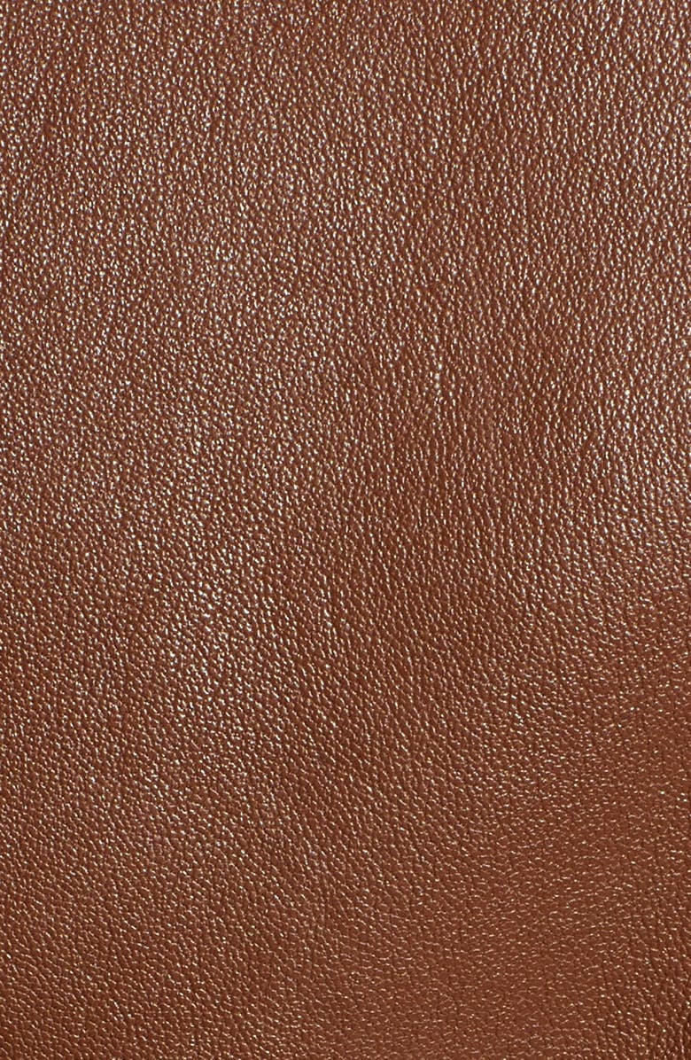 Bernardo Leather Moto Jacket, Alternate, color, Saddle Brown