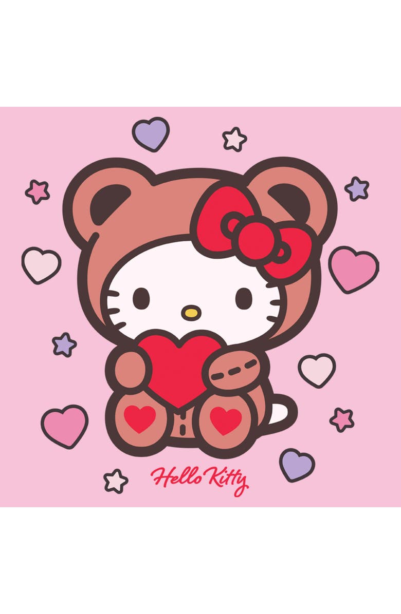 Hello Kitty Men's Hello Kitty Cute Valentine Bear  Graphic T-Shirt, Alternate, color, Blossom