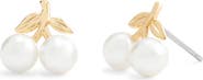 COACH Faux Pearl Cherry Stud Earrings