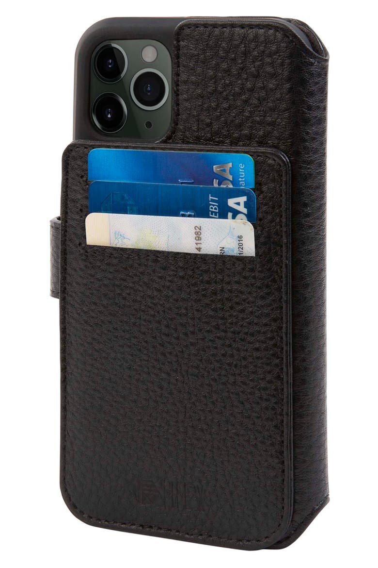 iPhone 11 Pro Max Wallet Case, Alternate, color, BLACK