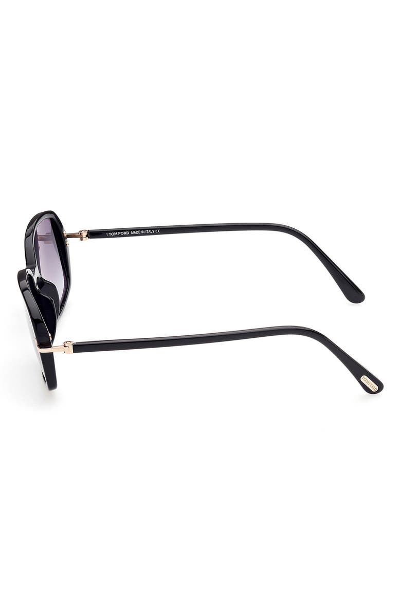 TOM FORD 56mm Polarized Rectangular Sunglasses, Alternate, color, 