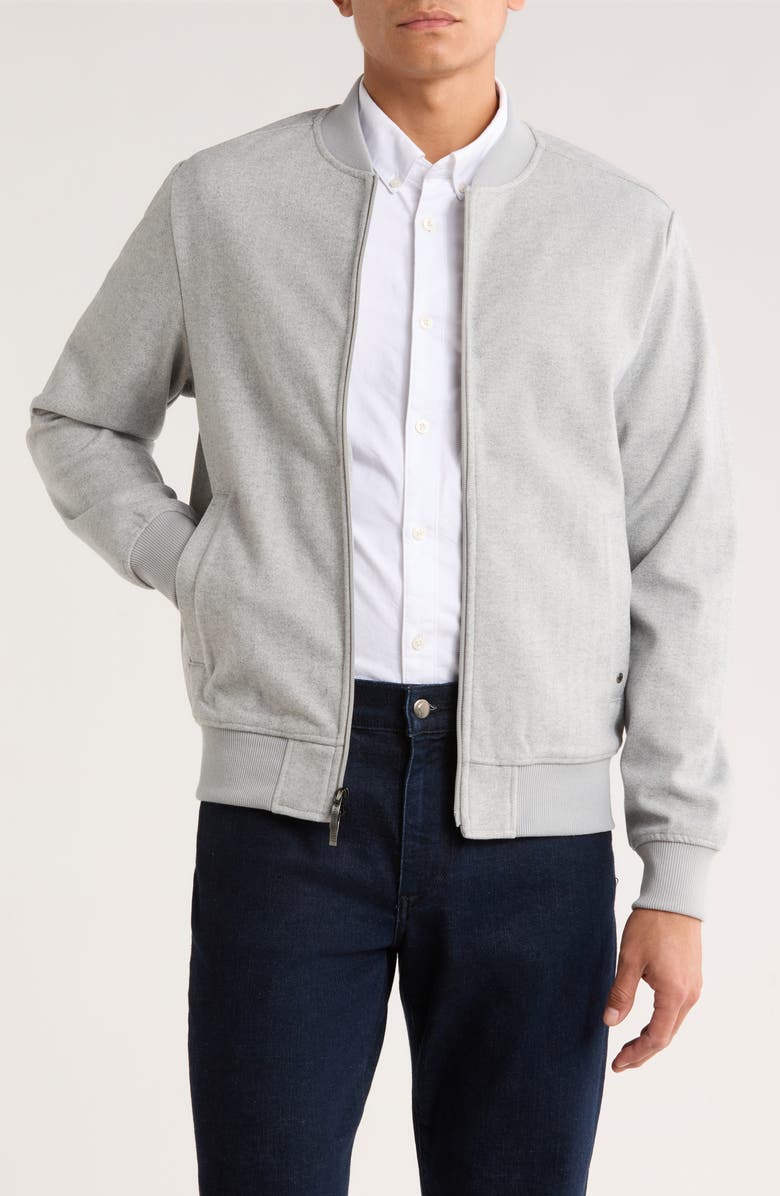Robert Barakett Patricio Lightweight Bomber Jacket, Main, color, Grey