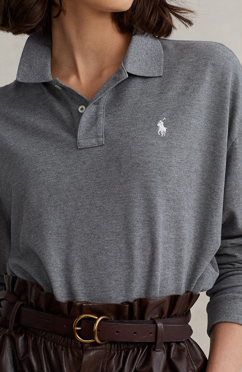 Polo Ralph Lauren Long Sleeve Mesh Polo, Alternate, color, 