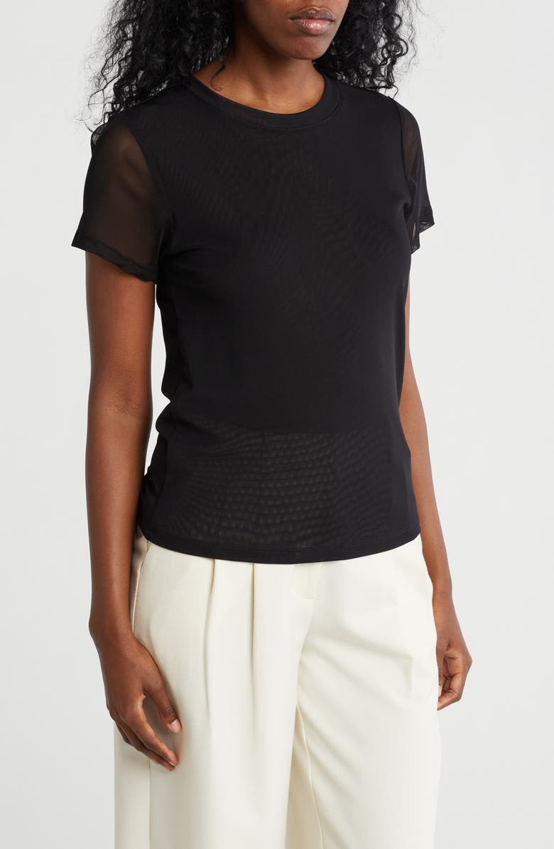 Sanctuary Ideal Mesh T-Shirt, Main, color,