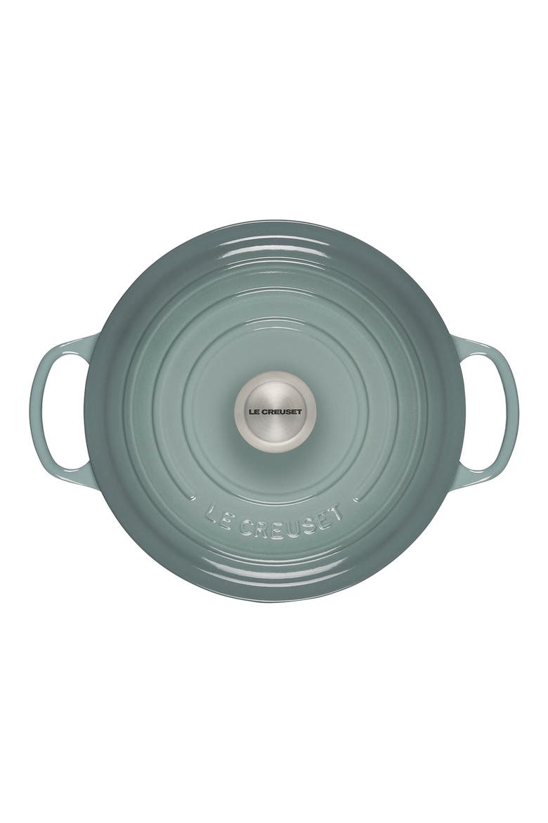 Signature 5.5-Quart Round Enamel Cast Iron French/Dutch Oven, Alternate, color, SEA SALT