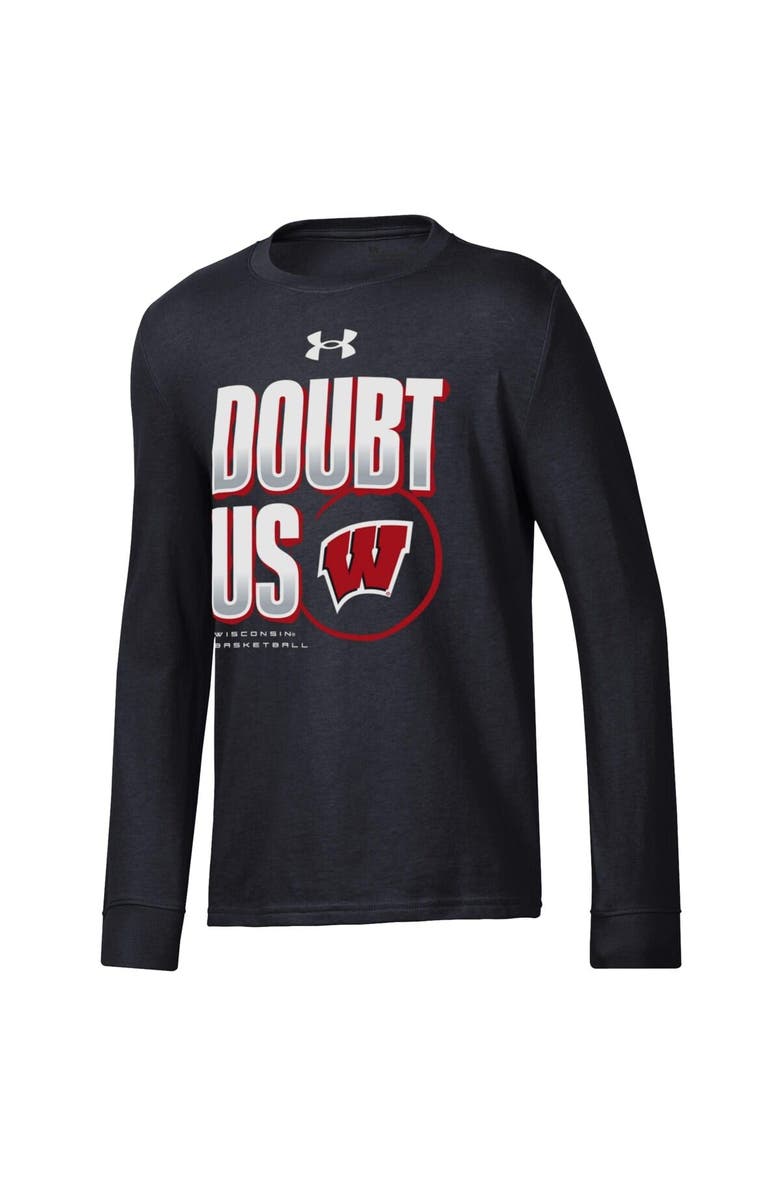 Under Armour Youth Under Armour  Black Wisconsin Badgers March Madness Unity Long Sleeve T-Shirt, Alternate, color, 