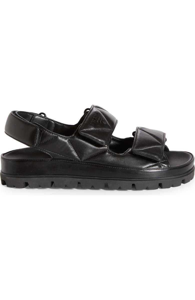 Prada Diagram Double Strap Slide Sandal, Alternate, color,