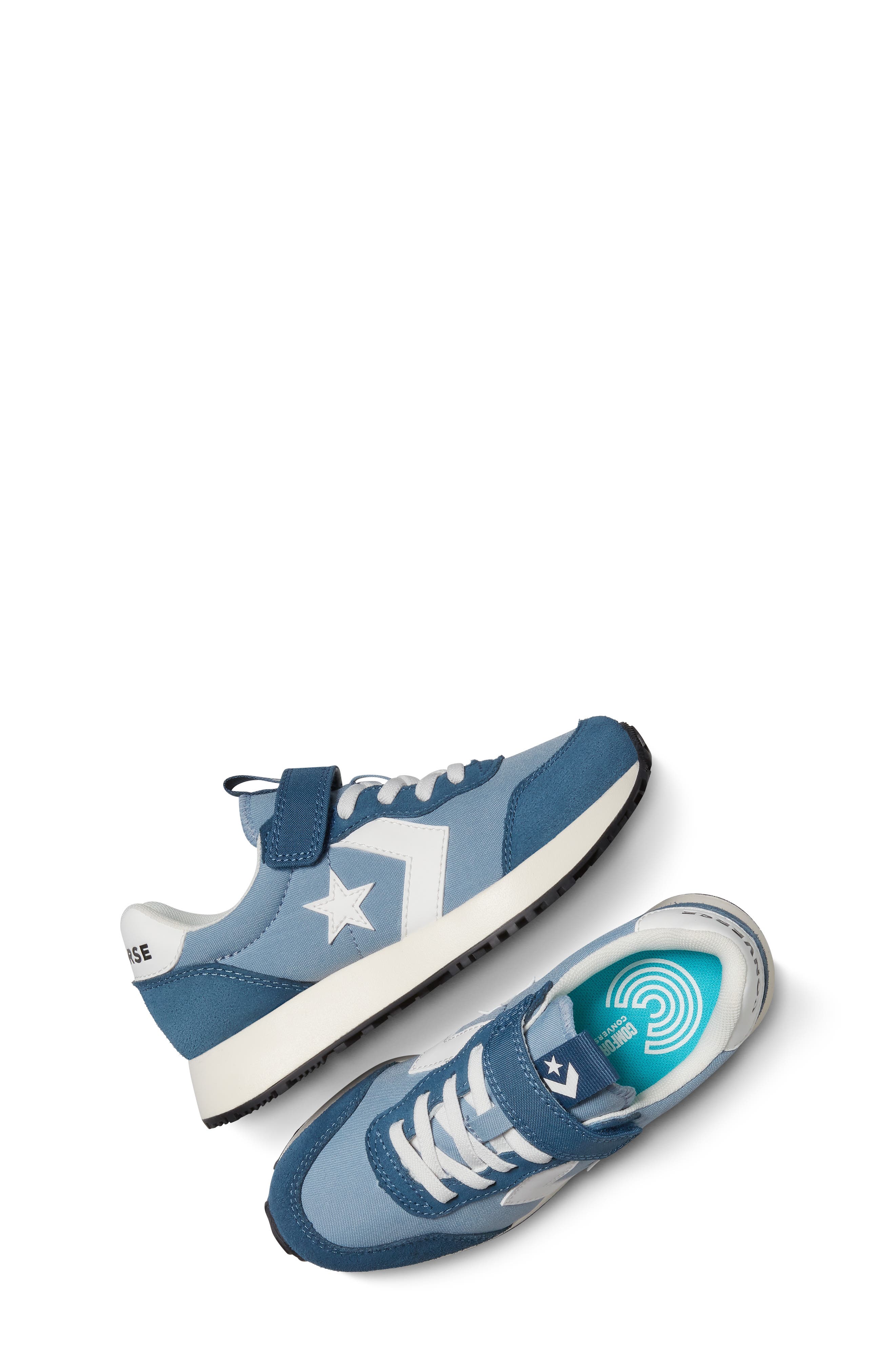 Converse Kids
 Omega Trainer Easy-On Sneaker, Alternate, color, Yeti Breath Blue/ Slacker Blue