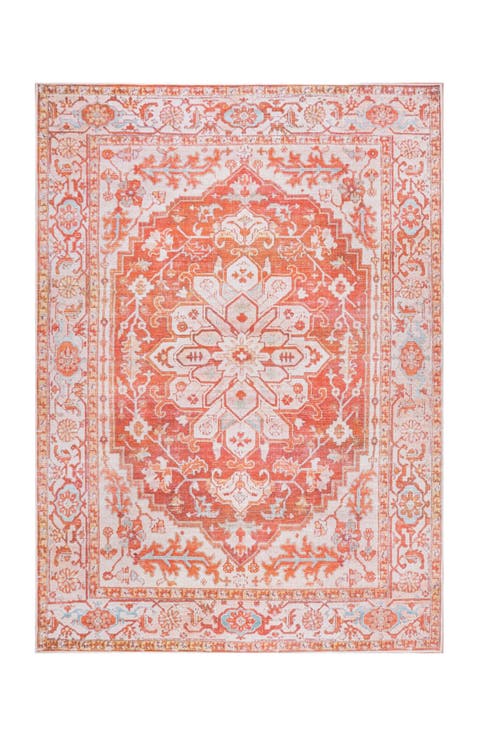 Asa Ornate Medallion Machine-Washable Area Rug